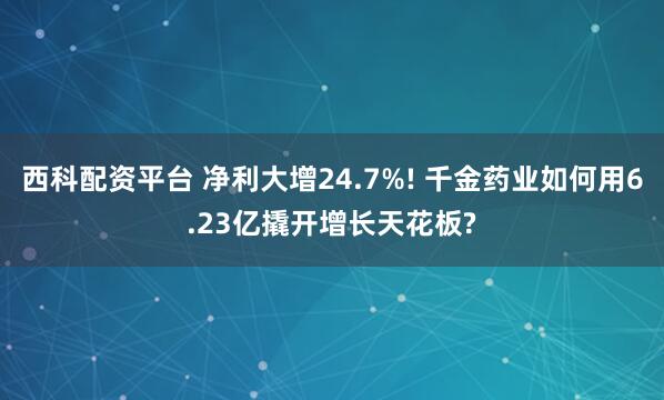 西科配资平台 净利大增24.7%! 千金药业如何用6.23亿撬开增长天花板?