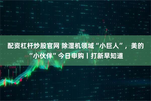 配资杠杆炒股官网 除湿机领域“小巨人”，美的“小伙伴”今日申购丨打新早知道
